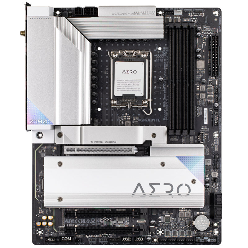 Gigabyte Z790 Aero G hovedkort detalj av PCIe-porter