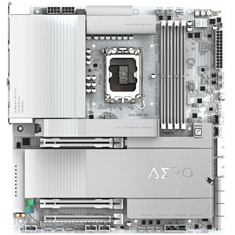 Detalj av Gigabyte Z890 AERO D hovedkort