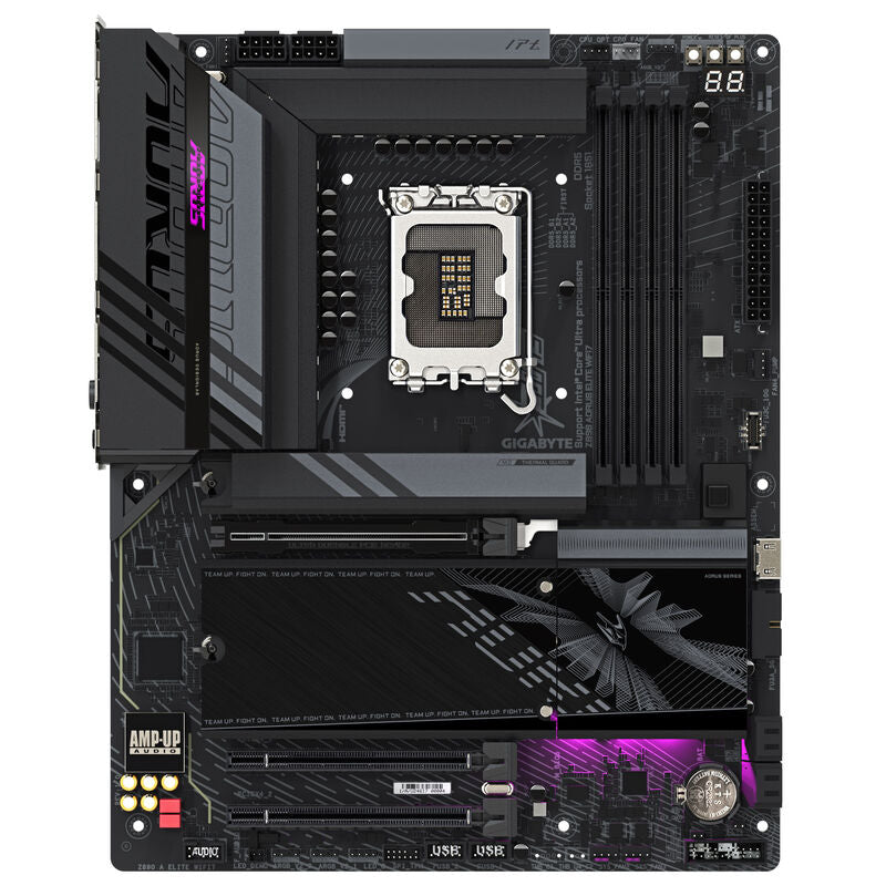 Detaljbilde av Gigabyte Z890 Aorus Elite WiFi7 hovedkortets VRM-kjøler