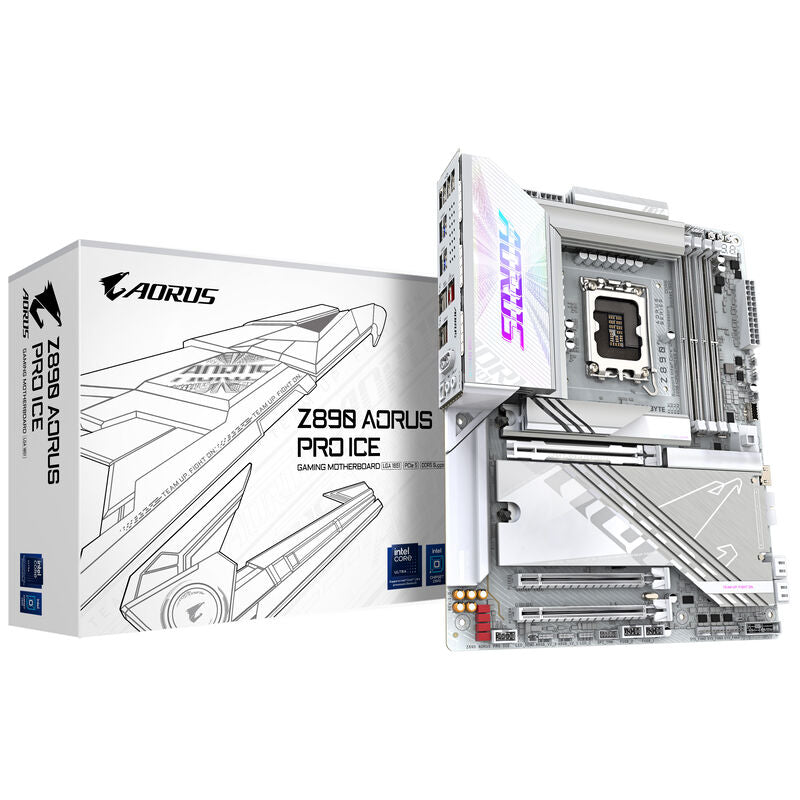 Gigabyte Z890 AORUS Pro ICE hovedkort forfra