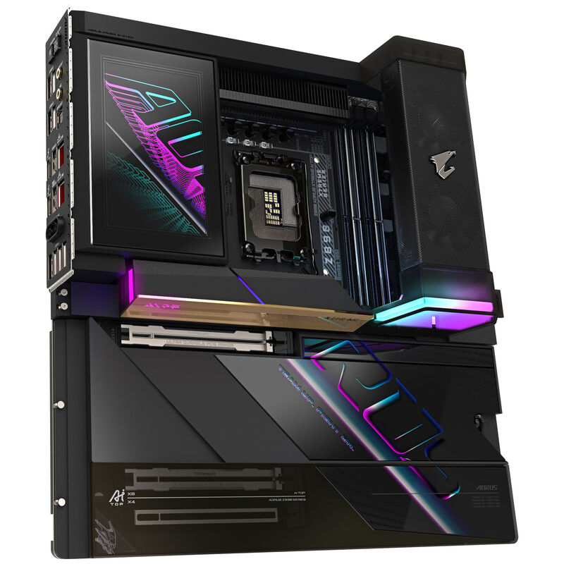 Gigabyte Z890 Aorus Xtreme AI Top hovedkort bakside