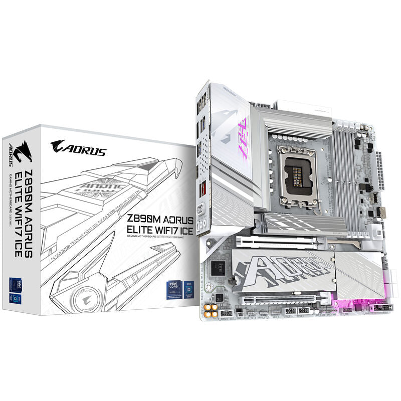 Gigabyte Z890M Aorus Elite WIFI7 ICE forfra