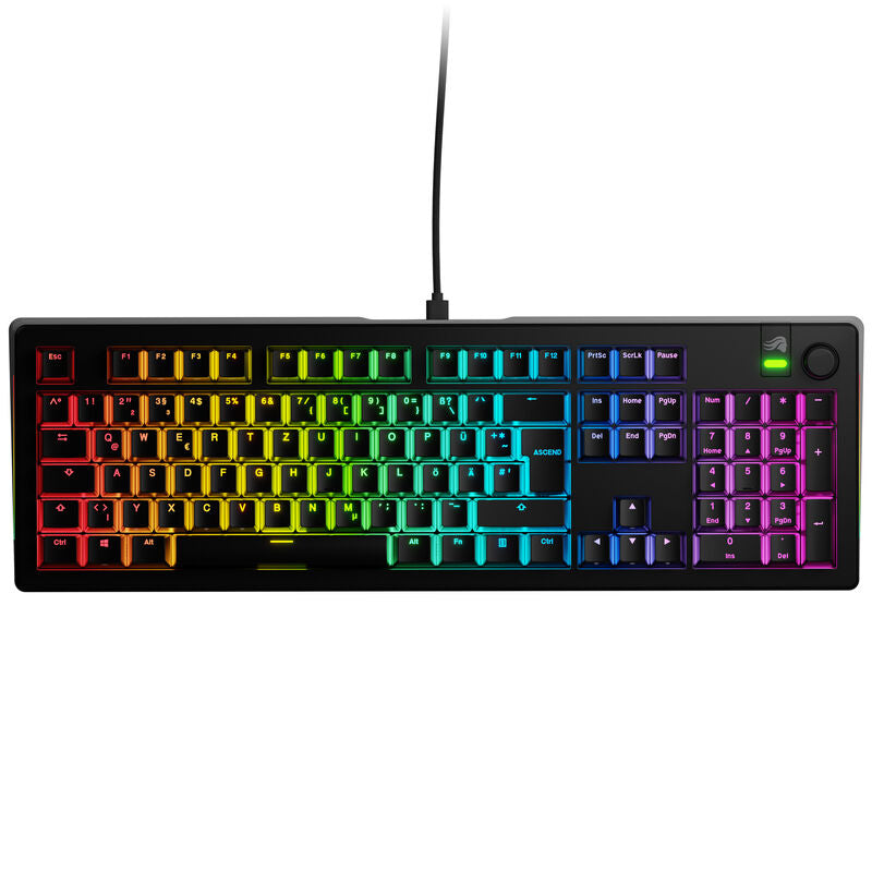 Glorious GMMK 3 100 % gamingtastatur Fox Switch Hot-Swap svart bakside