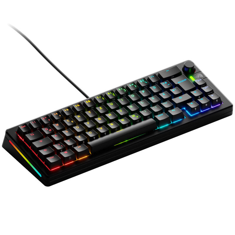Glorious GMMK 3 65% gamingtastatur Fox Switches ANSI svart forfra