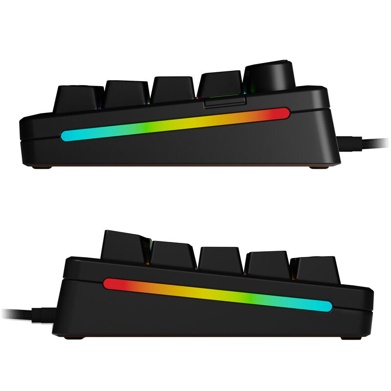 Glorious GMMK 3 65% gamingtastatur Fox Switches ANSI svart nærbilde av keycaps