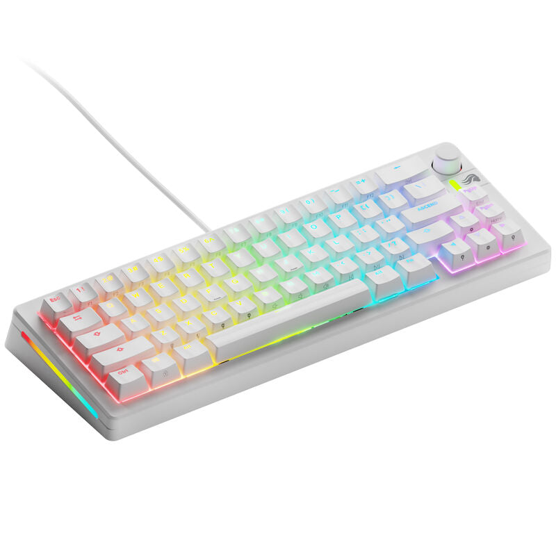 Glorious GMMK 3 65% gamingtastatur Fox Switches ANSI svart sideprofil