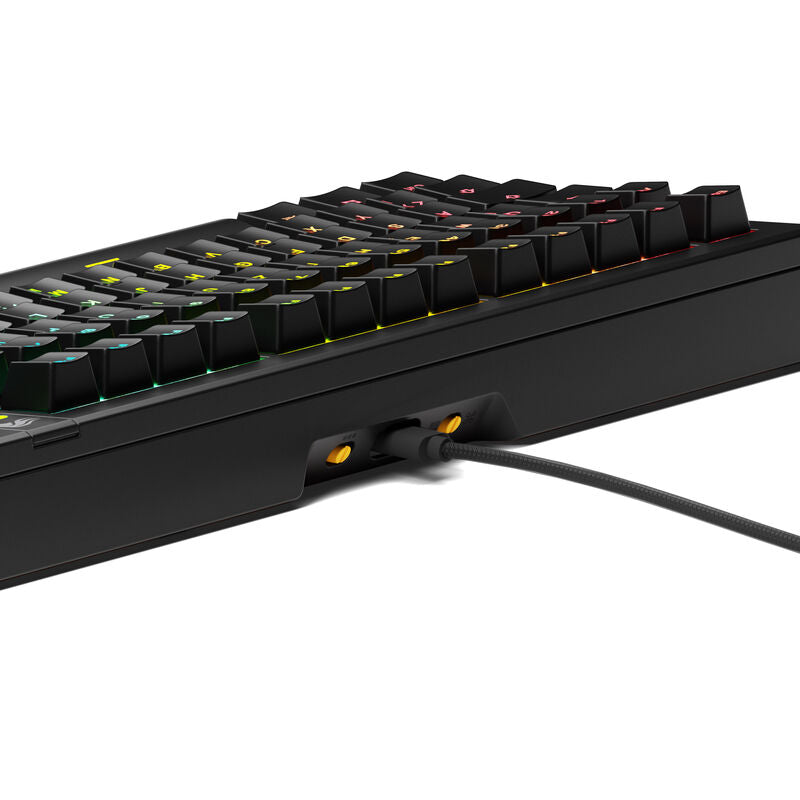 Nærbilde av tastene på Glorious GMMK 3 75% gamingtastatur Fox Switches ANSI svart
