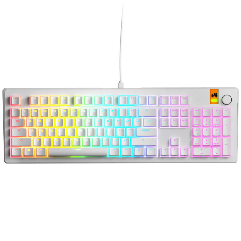 Glorious GMMK 3 HE 100 % gamingtastatur bakside med tilkoblinger