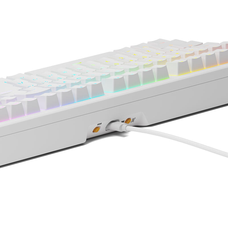 Detalj av Glorious GMMK 3 HE tastatur med RGB-belysning