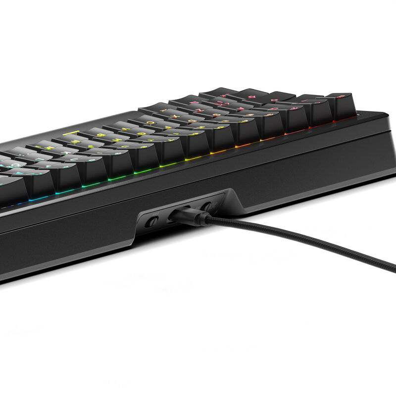 Glorious GMMK 3 Pro 65 % gamingtastatur ANSI Fox svart montert på skrivebord