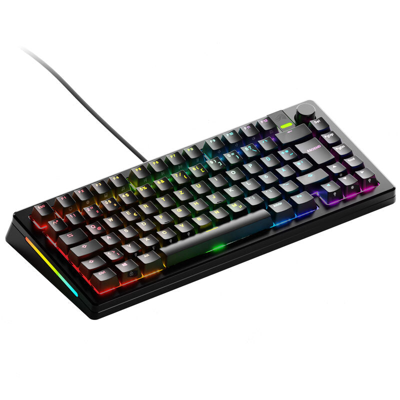 Glorious GMMK 3 Pro 75% gamingtastatur Fox Switches ANSI svart med USB-C kabel