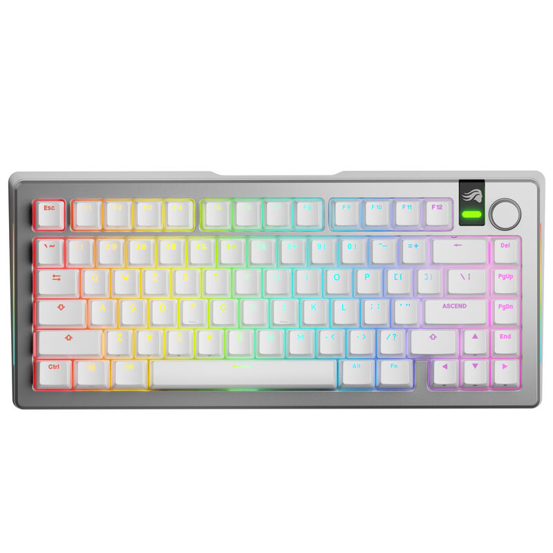 Glorious GMMK 3 Pro Wireless 75 % gamingtastatur Fox sølv bakside