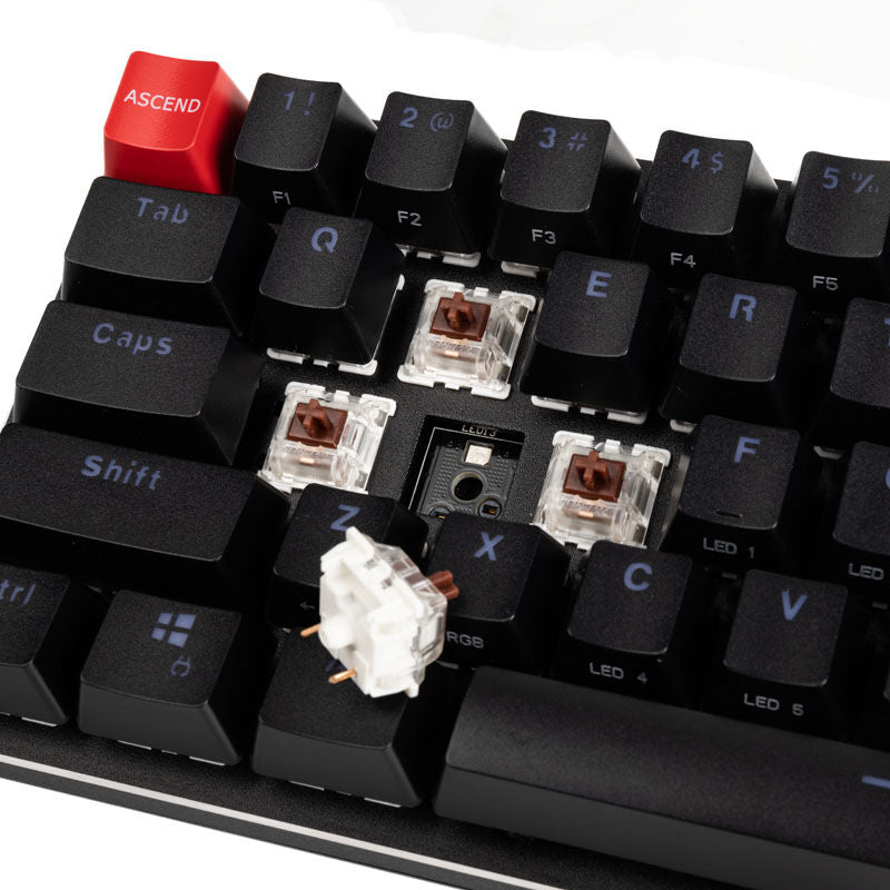 Glorious GMMK Compact gamingtastatur 60% Gateron Brown US koblet til PC