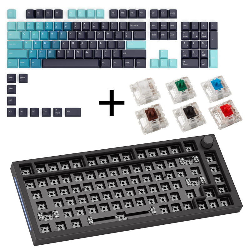 Glorious GMMK Pro mekanisk tastatur 75 % ANSI RGB aluminium forfra