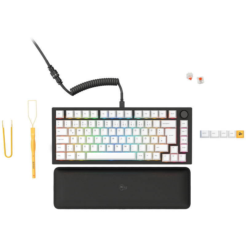 Glorious GMMK Pro gamingtastatur 75% mekanisk ISO svart bakside