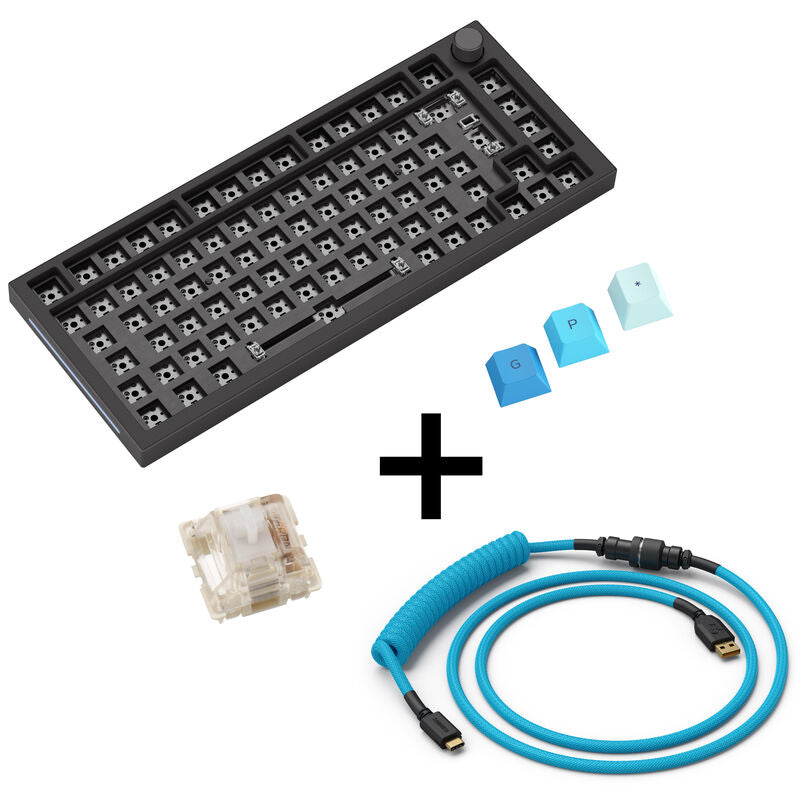 Glorious GMMK Pro Black Ocean gamingtastatur forfra