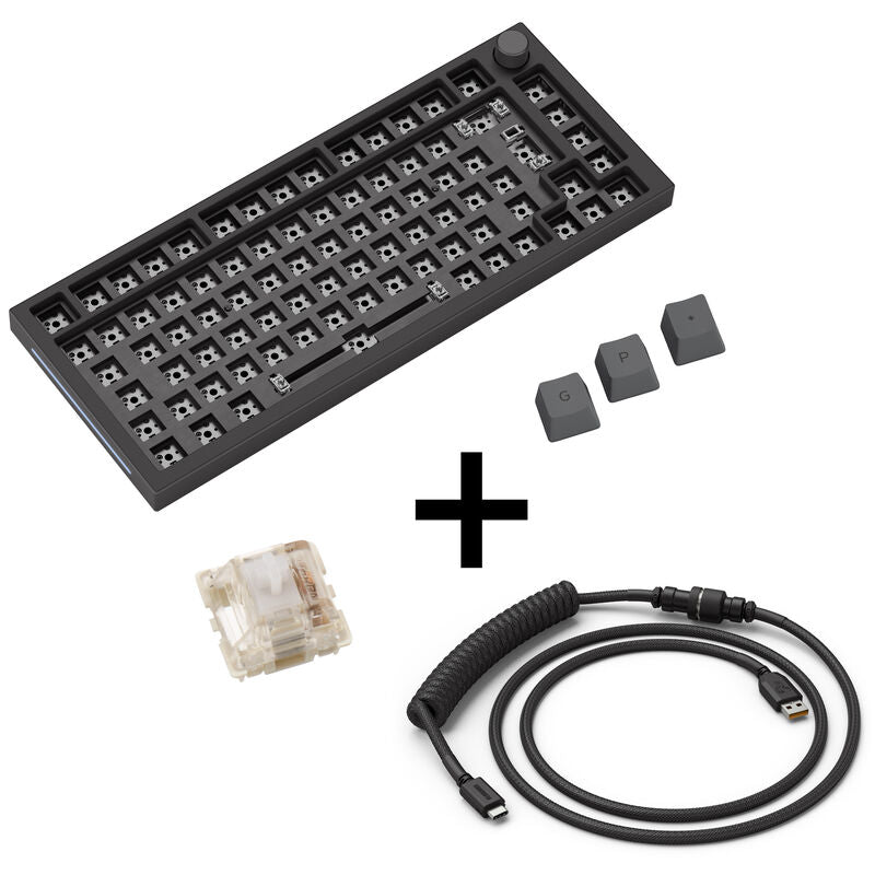 Glorious GMMK Pro Black Phantom gamingtastatur forfra