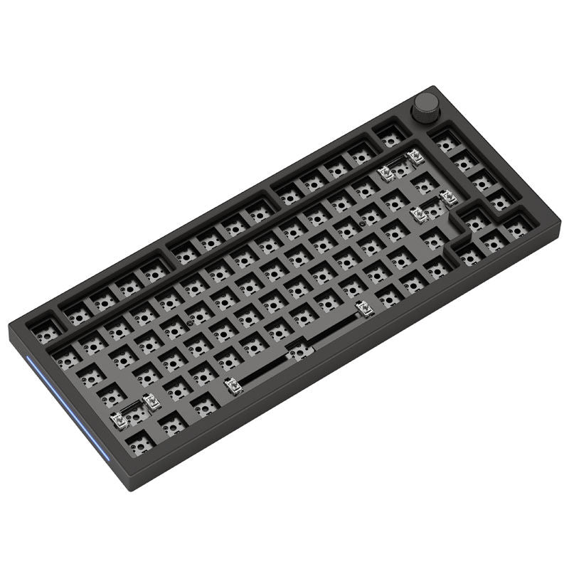 Glorious GMMK Pro Black Slate 75% barebone tastatur ANSI svart forfra