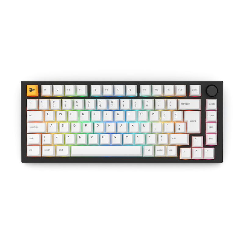 Bakside av Glorious GMMK Pro Black Slate 75% mekanisk tastatur