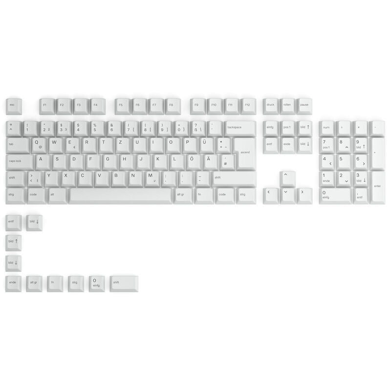 Glorious GMMK Pro White on Black gamingtastatur tastaturlayout