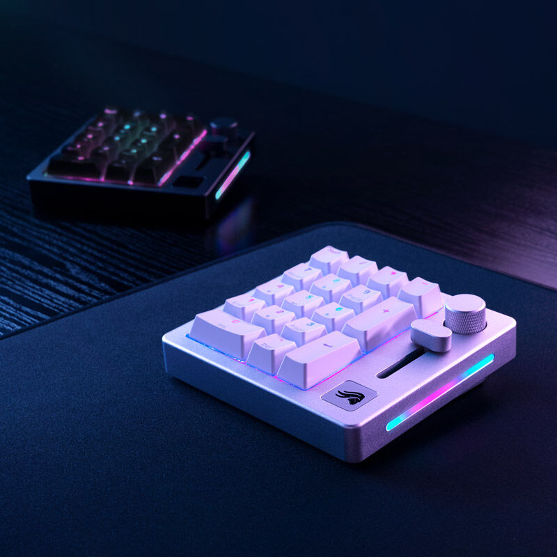 Glorious GMMK trådløs mekanisk numpad Fox Switches grå/hvit pakketilbud