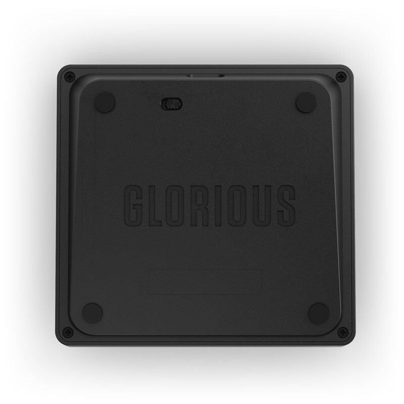 Sidevisning av Glorious GMMK Wireless Numpad mekanisk Fox Switches svart med RGB-lys