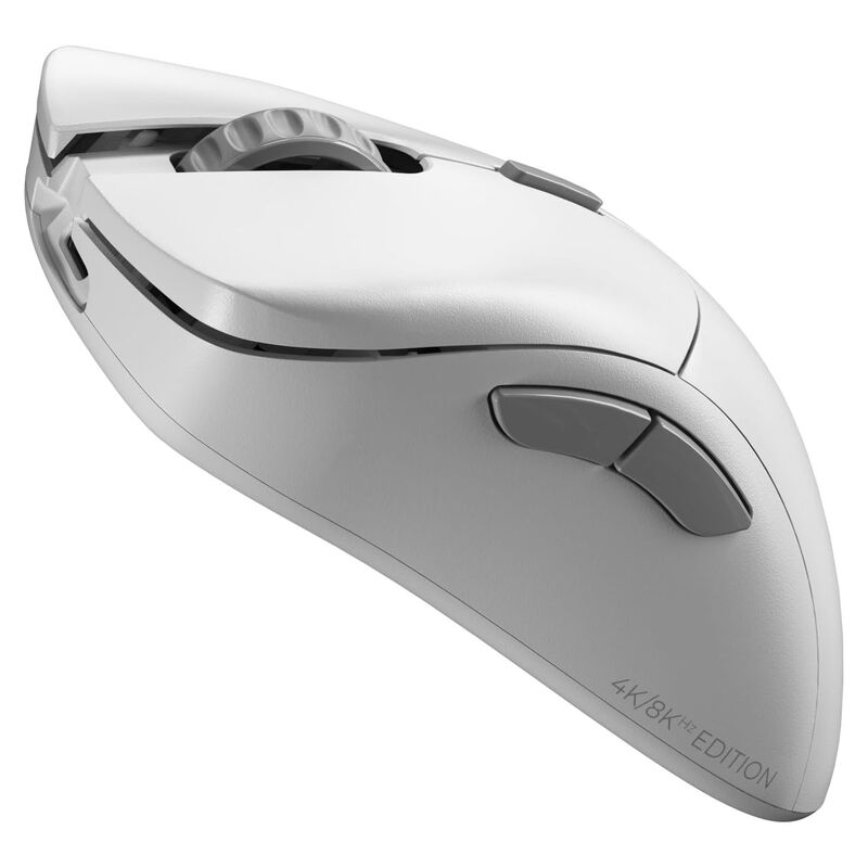 Oversikt over knapper på Glorious Model D 2 PRO 4K 8KHz trådløs gamingmus hvit