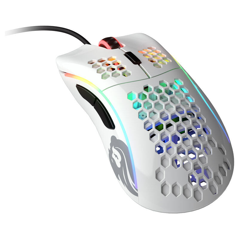 Glorious Model D gamingmus hvit glossy bakside