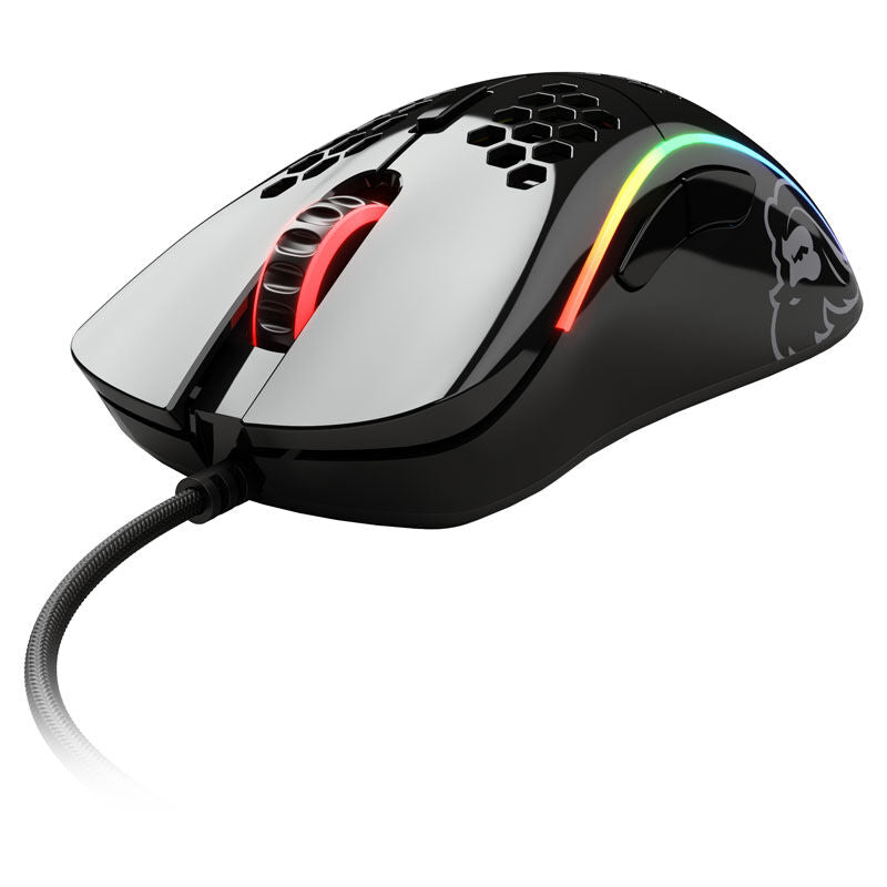 Glorious Model D gamingmus kablet 12000 DPI svart glossy detalj av knapper