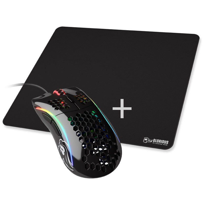 Glorious Model D gamingmus svart glanset forfra