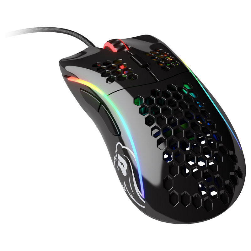 Glorious Model D gamingmus svart glanset bakside