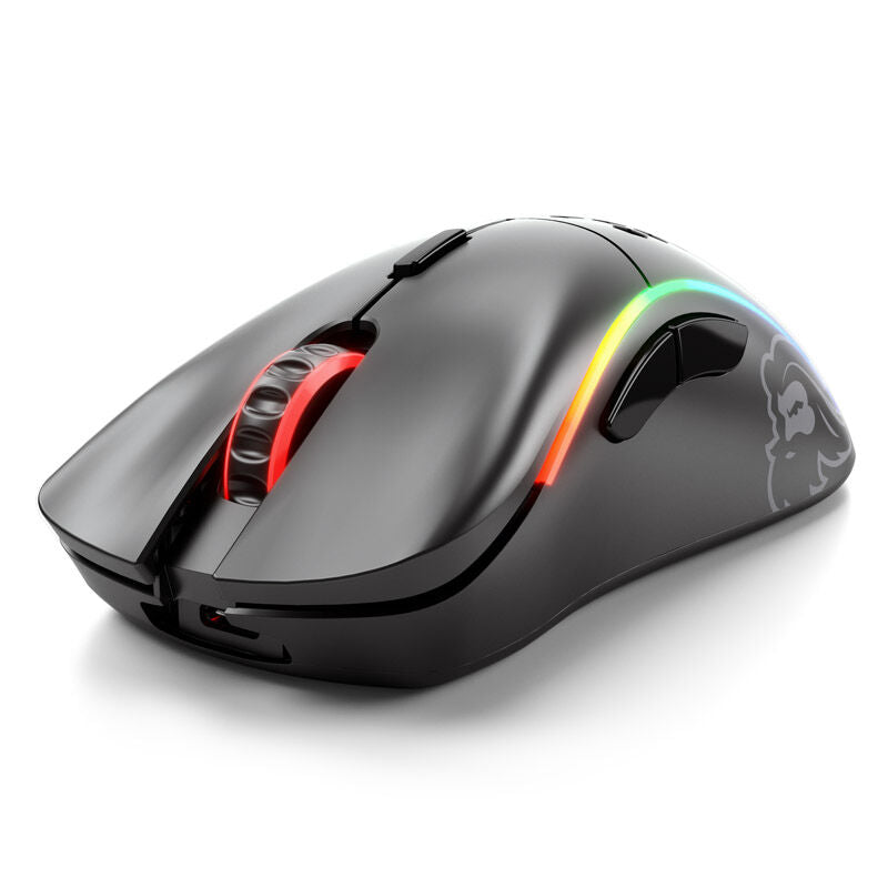 Detaljbilde av Glorious Model D Wireless trådløs gamingmus med vektet design