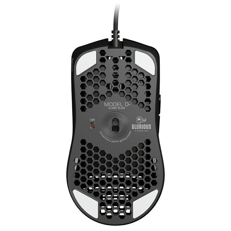 Glorious Model O- gamingmus svart glossy kabeldetalj