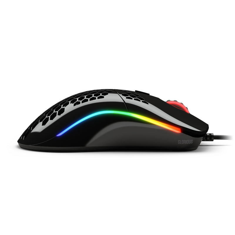 Glorious Model O- gamingmus svart glossy detalj av RGB-belysning