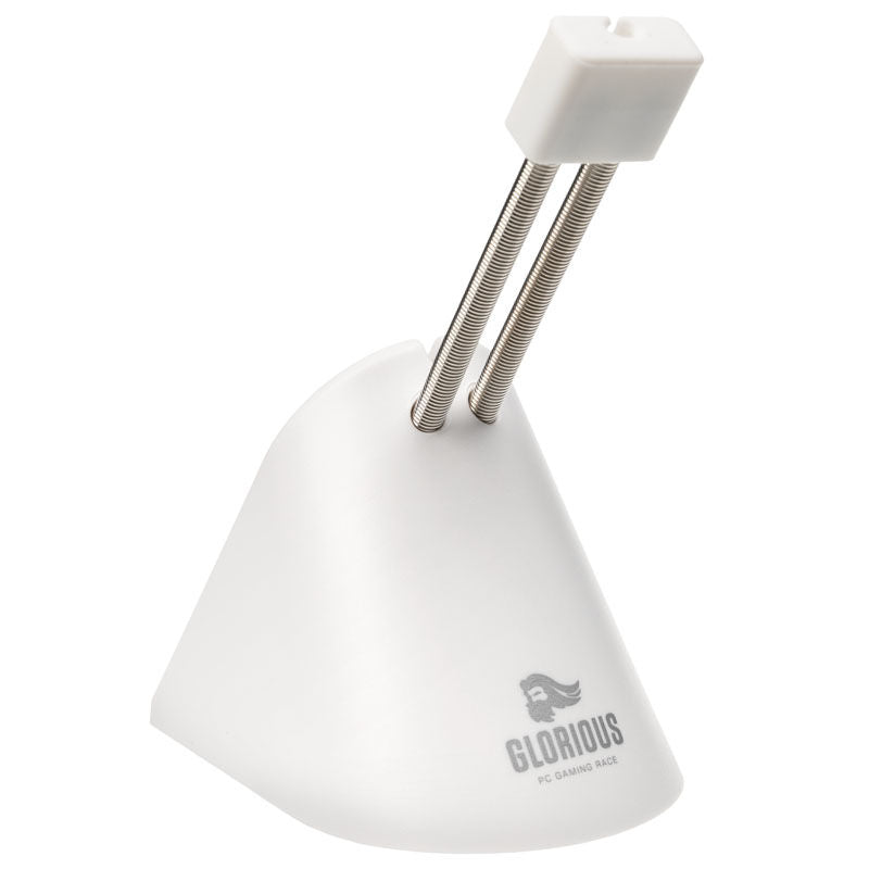 Glorious Mouse Bungee kabelholder høydejusterbar hvit forfra