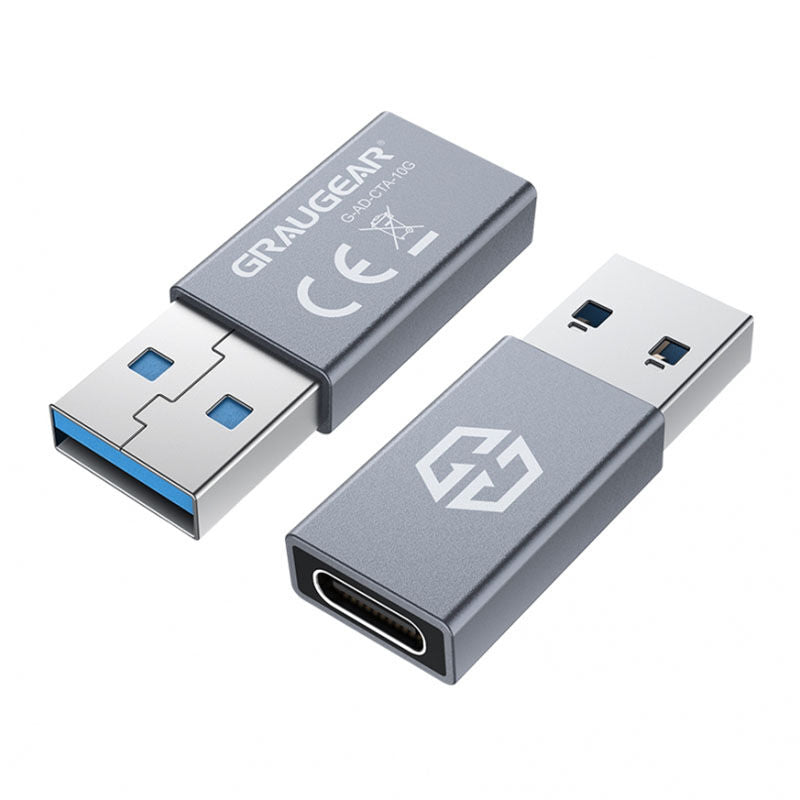Graugear USB-C til USB-A adapter USB 3.2 10 Gbps - Graugear forfra