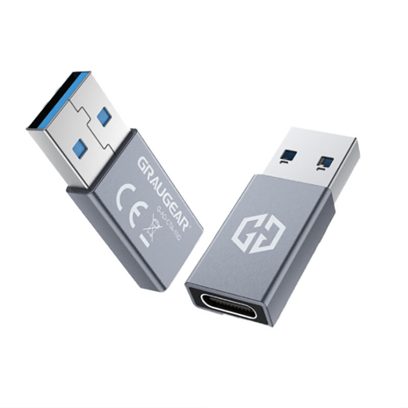 Bakside av Graugear USB-C til USB-A adapter USB 3.2 10 Gbps - Graugear