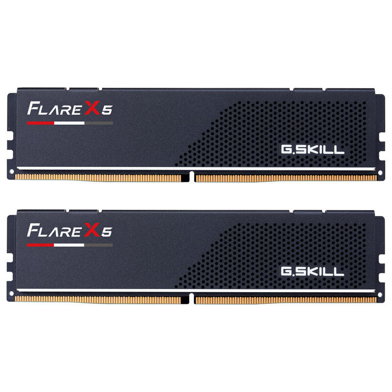 G.Skill Flare X5 DDR5-5600 CL30 RAM 32 GB EXPO svart detalj av aluminiumskjøler
