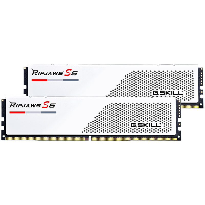 G.Skill Ripjaws S5 DDR5-5600 CL28 RAM 64 GB hvit bakside