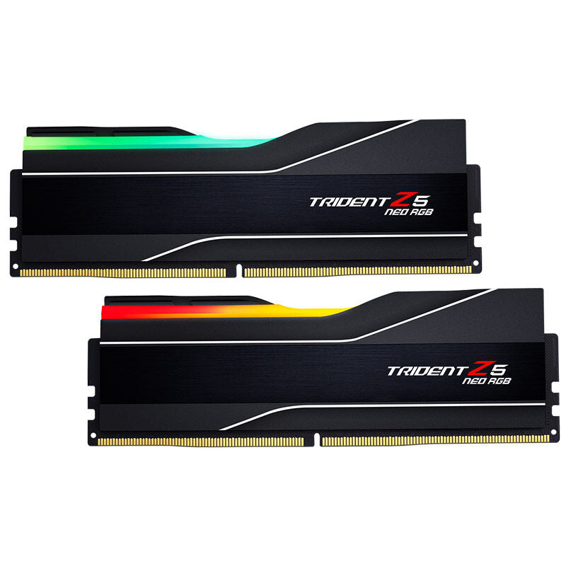 G.Skill Trident Z5 Neo RGB DDR5-6000 CL30 RAM detalj av heatspreader