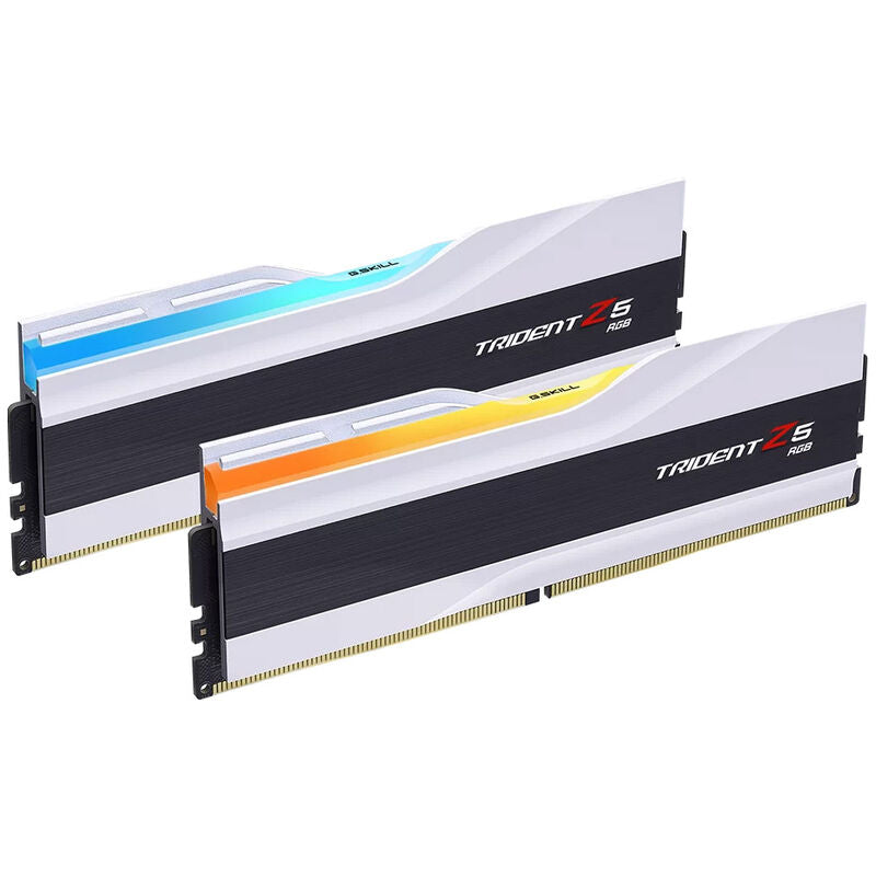 G.Skill Trident Z5 RGB DDR5-6400 CL32 RAM 96 GB Dual-Kit hvit forfra