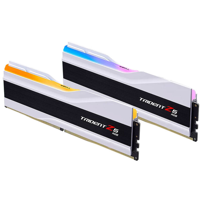 G.Skill Trident Z5 RGB DDR5-6400 CL32 RAM 96 GB Dual-Kit hvit bakside