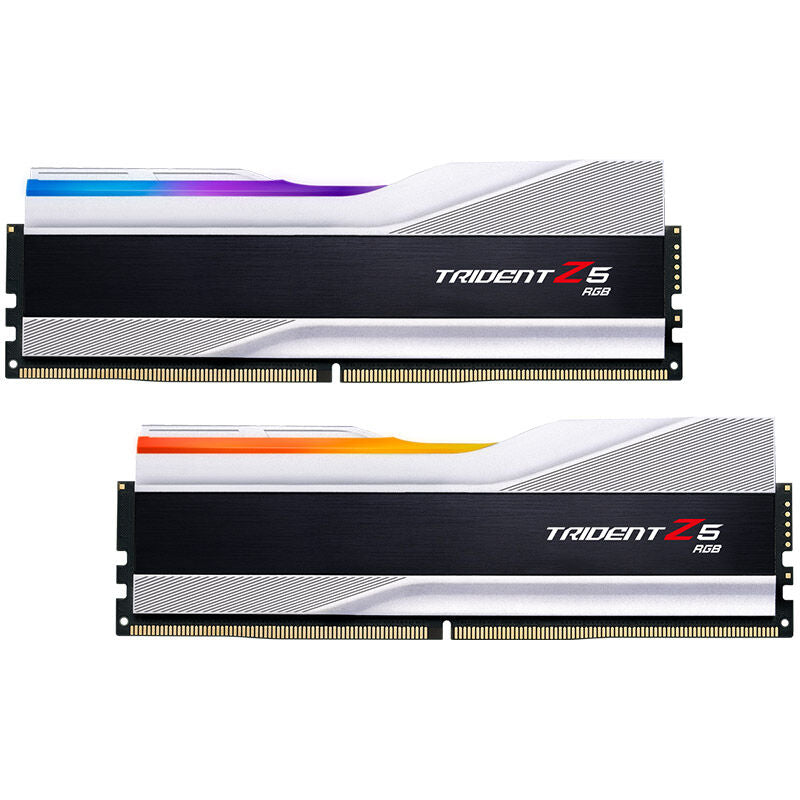 RGB-effekt på G.Skill Trident Z5 RGB DDR5-7200 CL34 RAM 32 GB sølv