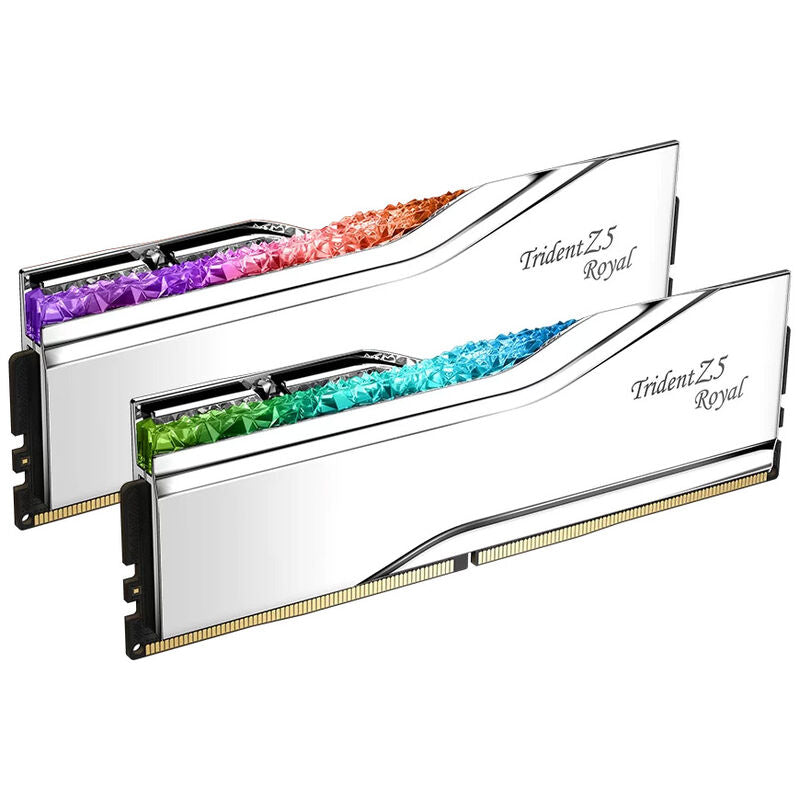 G.Skill Trident Z5 Royal DDR5-6400 CL32 RAM 64 GB RGB sølv forfra