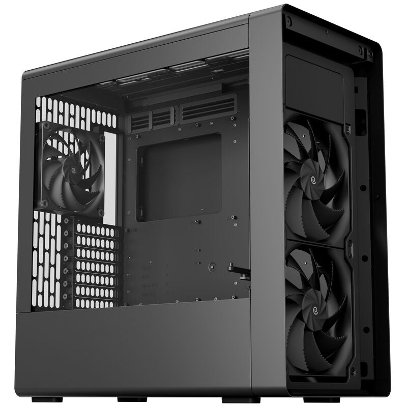 HAVN BF 360 Flow kabinett midtårn E-ATX herdet glass svart bakside