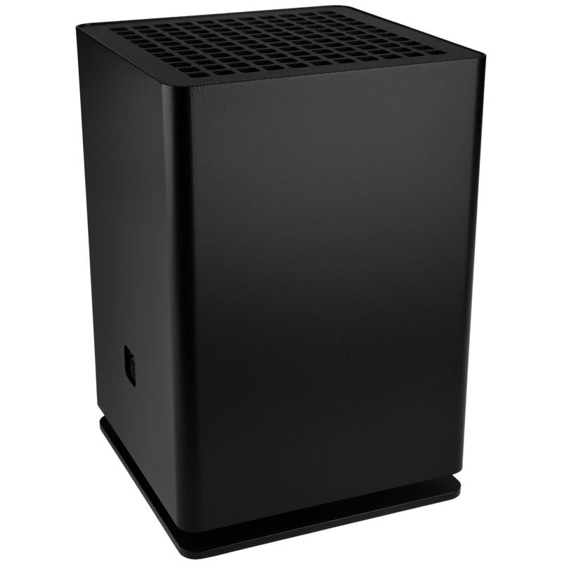 Detalj av HGC Osmi 3.1 aluminium Mini-ITX kabinett hvit