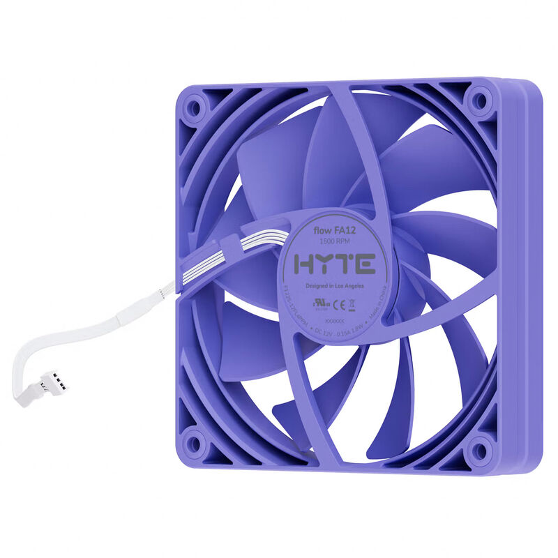 HYTE FA12 120 mm vifte PWM 4-pack Taro Milk montert