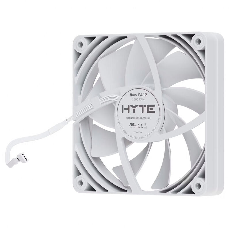 HYTE FA12 vifte 4-pakning 120 mm PWM Snow White montert i PC