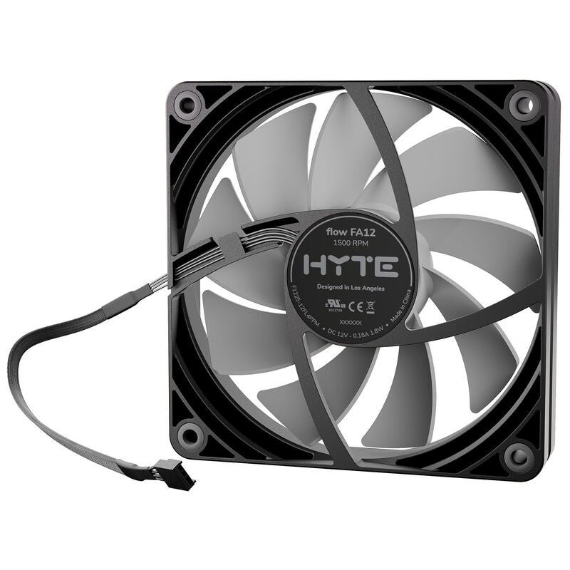 Hyte flow FA12 vifte 120 mm PWM 3-pakk svart/hvit nærbilde