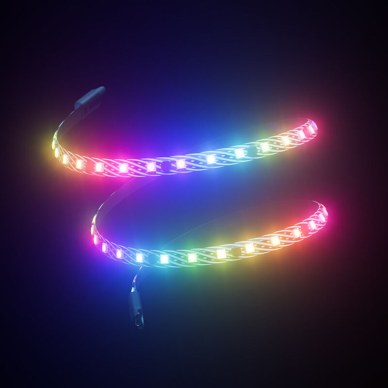 Hyte LS30 RGB LED-strip magnetisk 2-pakning kobling Nexus Link Type-C